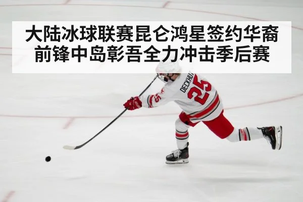 大陆冰球联赛昆仑鸿星签约华裔前锋中岛彰吾全力冲击季后赛